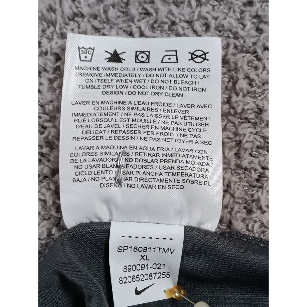 Nike Golf Dri-FIT Polo Shirt Men's XL Gray Performance Athletic Golf Swoosh